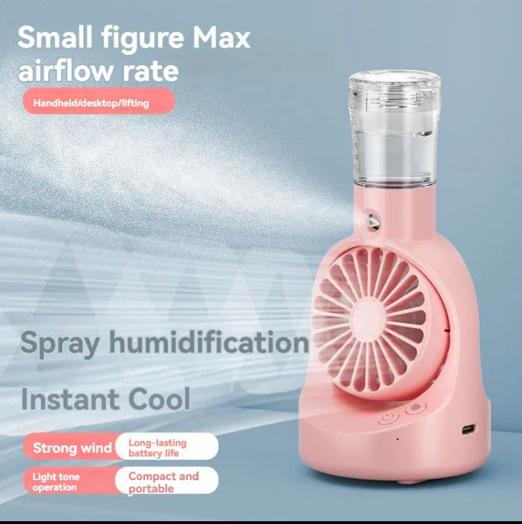 Water Restocking Spray Fan, Portable Outdoor Humidifying Fan, Household Office Fan