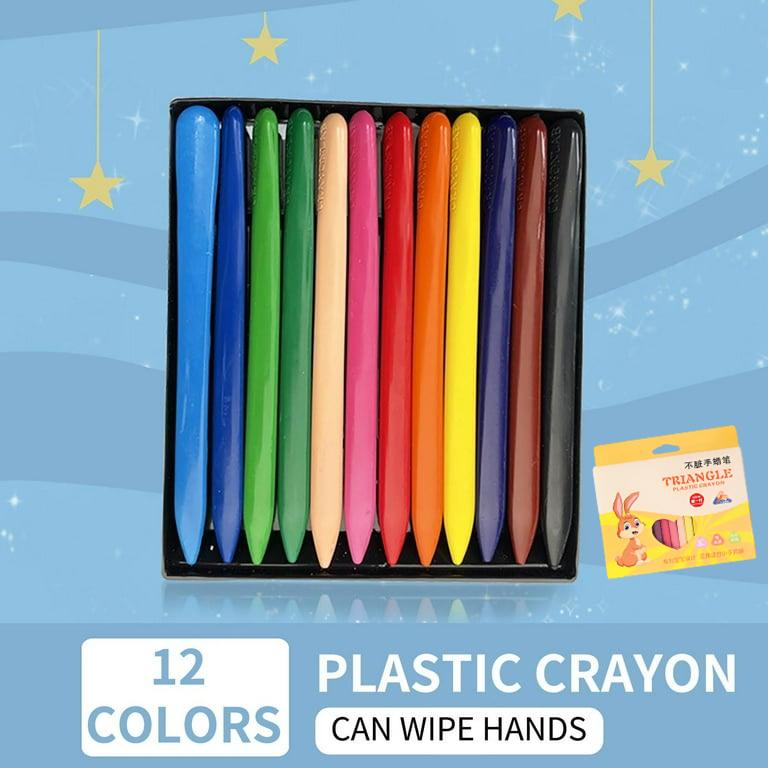 12 Pcs Multi Colour Crayons, Kids Art Erasable Stationery, Waterproof Toddler Crayon