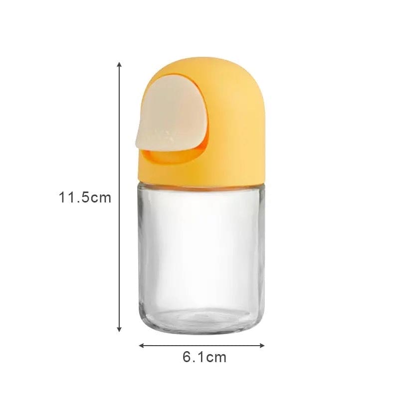 Champ Salt Shaker, Push Type Salt Dispenser, Metering Salt Shaker, Reusable Spice Pepper Container with Lids, Multipurpose Reusable Storage Canister, Quantitative Spice Container