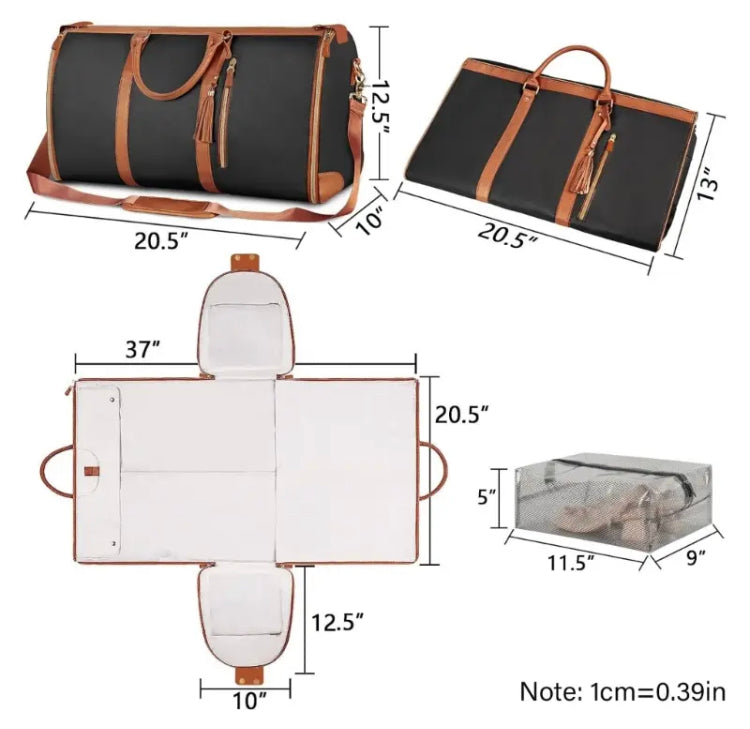 Women Duffel Travel Bag, Multifunctional Luggage Garment Bag, Foldable Men And Women Travel Bag