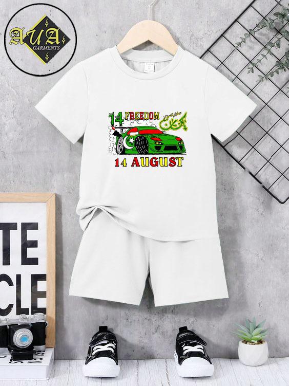 Baba & Baby 14 August Kids Suit, Happy Independence Day Dress For Kids, Childern Celebration Track Suit