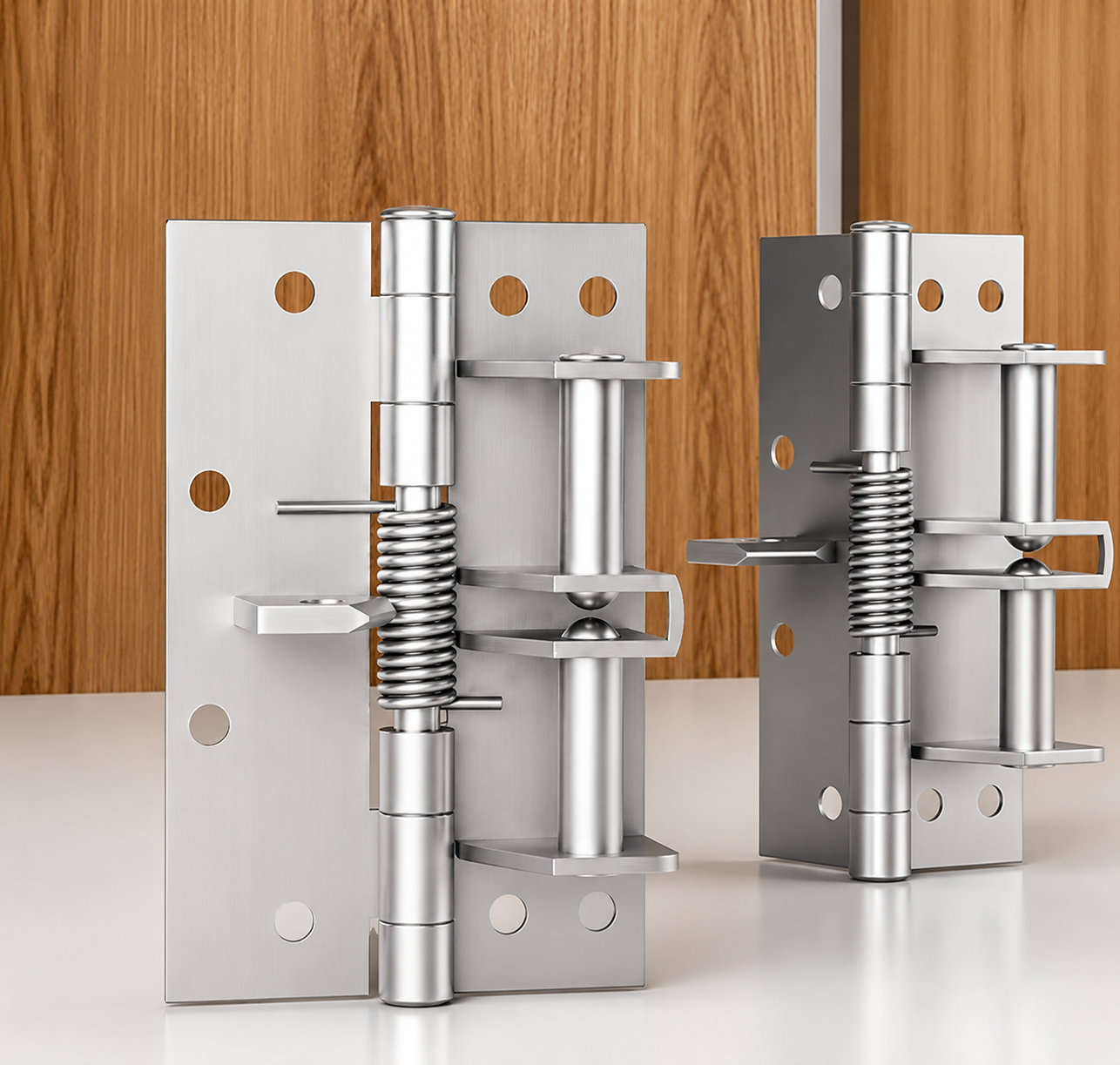 Automatic Self Closing Door Hinge, Heavy Duty Adjustable Door Hinge, Stainless Steel Spring Loaded Hinge, Premium Auto Close Door Hinge