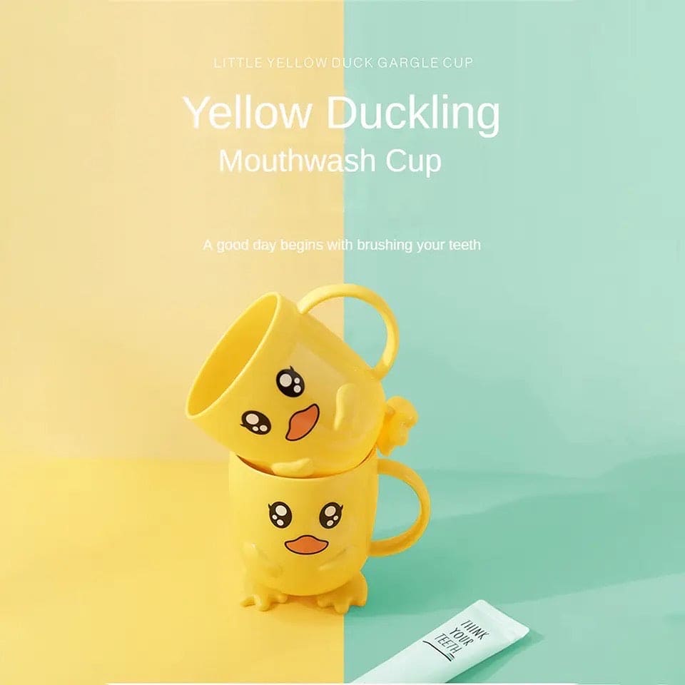 Duck Mouthwash Cup, Bathroom Tumbler Toothpaste Holder With Handle, Mouthwash Home Travel Cups, Cute Children Toothbrush Clean Cup, Baby Toothbrush Mug