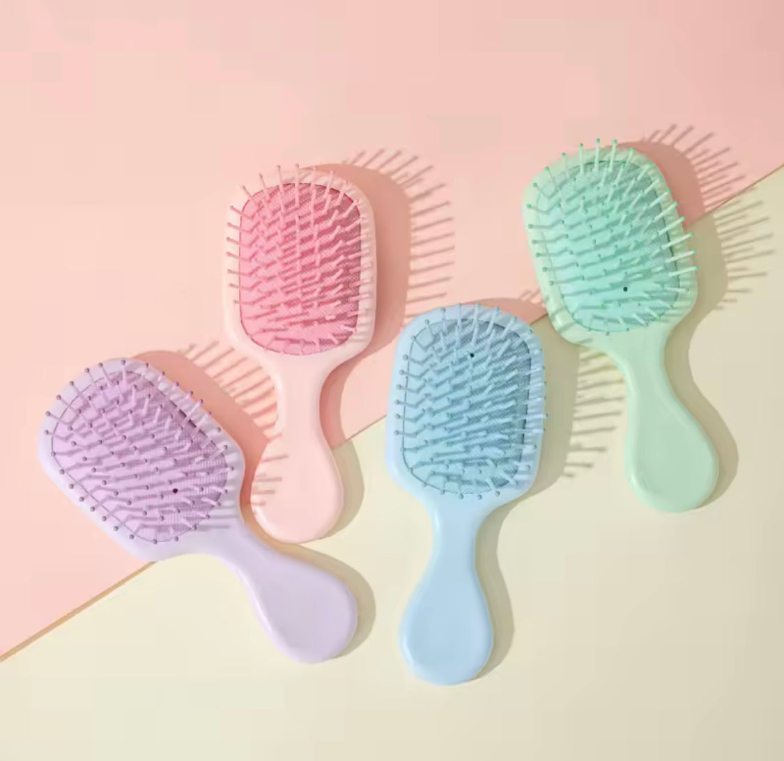 Flexible Soft Ball Tip Bristle Hair Comb, Macaron Color Air Cushion Comb, Portable Mini Hair Brush, Mini Massage Hair Brush
