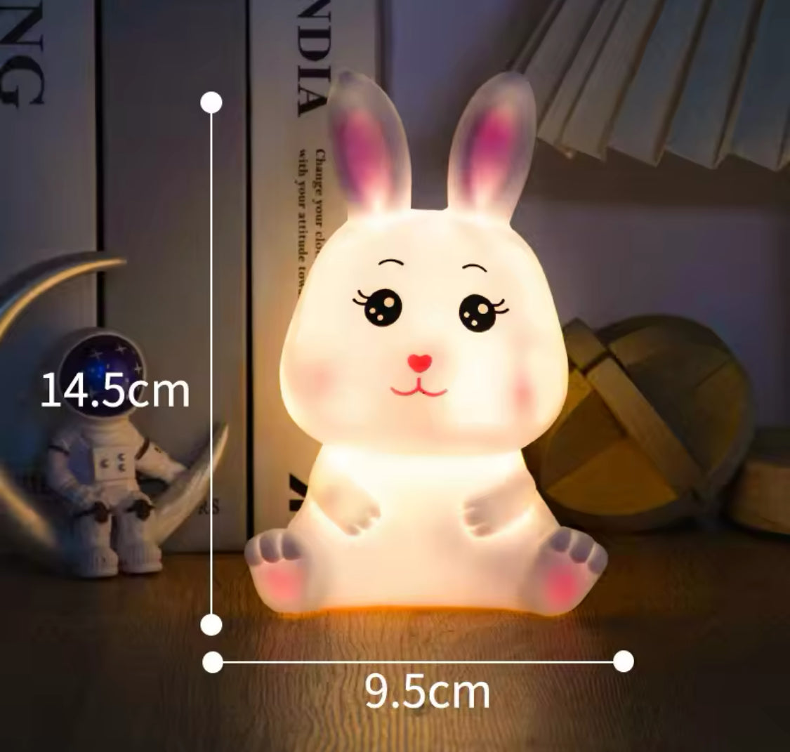 Cute Animal Cartoon LED Night Light, Kids Bedroom Lamp, Mini Soft Baby Child Sleeping Nightlight