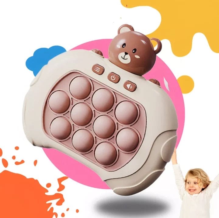 Console Pop Up Toy, Quick Push Game Machine, Light Bubble Puzzle Toy, Electronic Squeeze Poppet Sensory Push Pop Bubble Toy, Anti Pressure Whack A Mole Toy, Autism Sensory Toys for Boys Girls, Rapid Push Puzzle Game