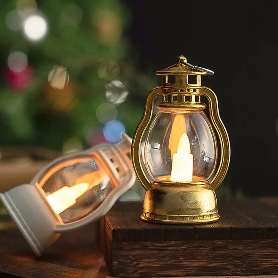 Mini Lantern Lamp, Kerosene Retro Oil Lamp, Flameless LED Lamp, Electronic Candle Light, Smokeless Portable Hanging Lantern,  Electronic Candle Craft Horse Light, Wind Light Candle, Wedding Arrangement Atmosphere Light