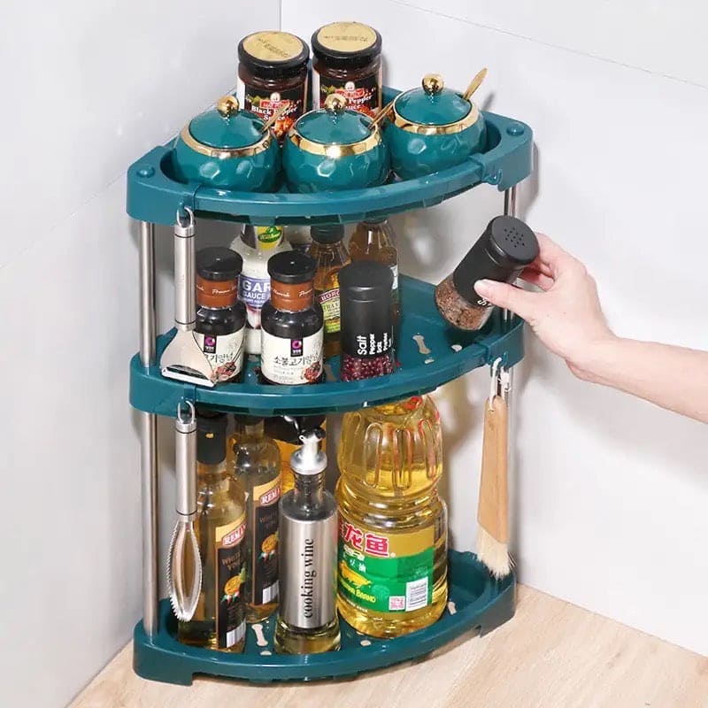Kitchen Corner Storage Rack, Stainless Steel Kitchen Corner Shelf, Mul ...