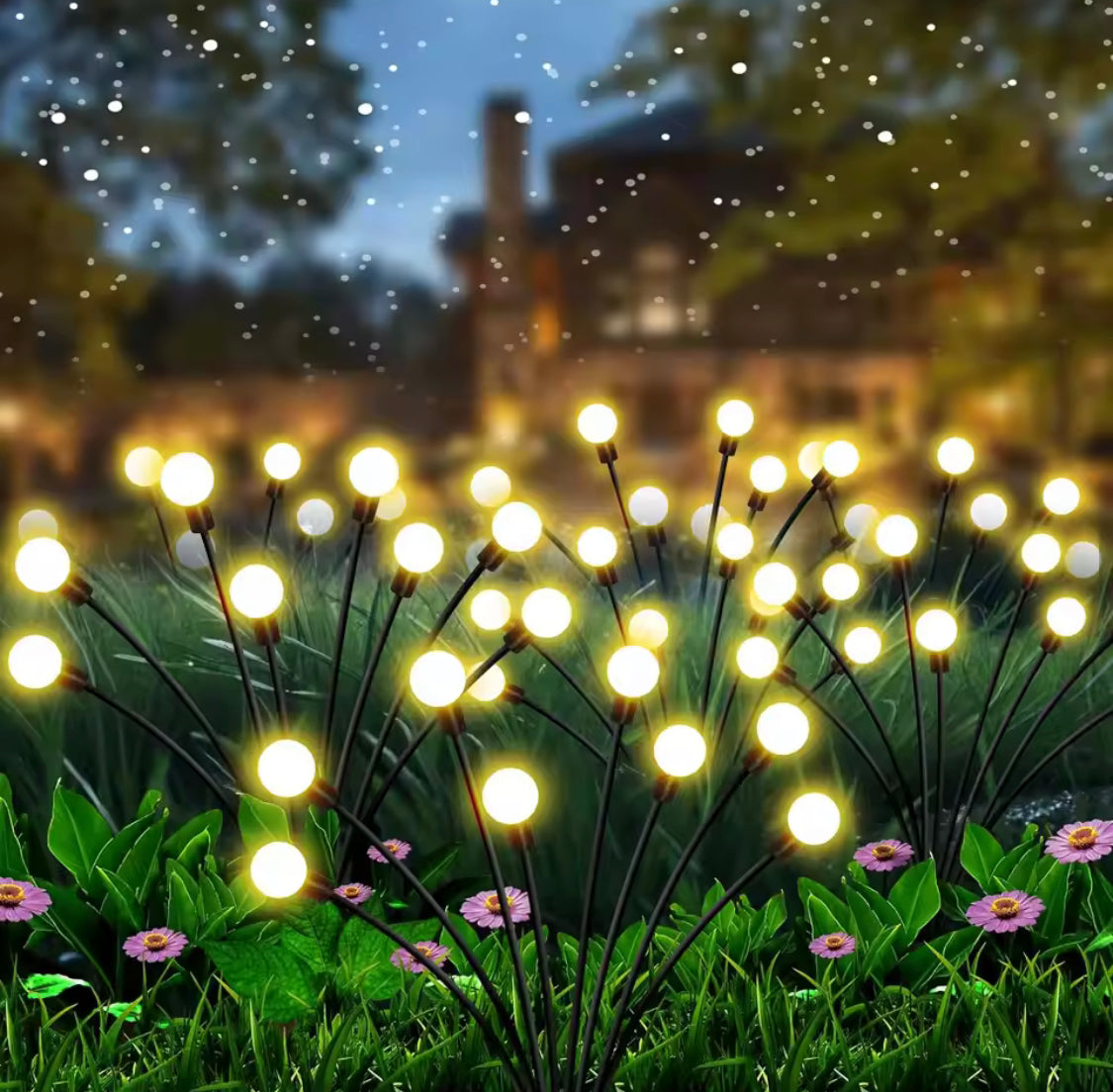 Led Solar Firefly Lights, Outdoor Garden Lawn Lights, Waterproof Swaying Light, Party Decorations Solar Lamp