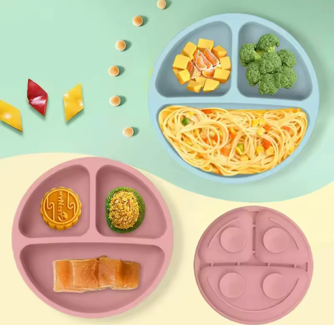 8pcs Silicone Baby Feeding Set, Portable Baby Feeding Set, Newborn Essentials Feeding Set, Adjustable Girl Boy Children Bibs, Newborn Feeding Accessories