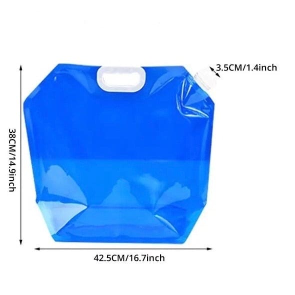 10L Water Pouch, Foldable Water Tank, Portable Outdoor Water Bag, Collapsible Water Bucket, Plastic Water Carrier, Camping Folding Canister, Car Water Container, Multipurpose Liquid Storage Container
