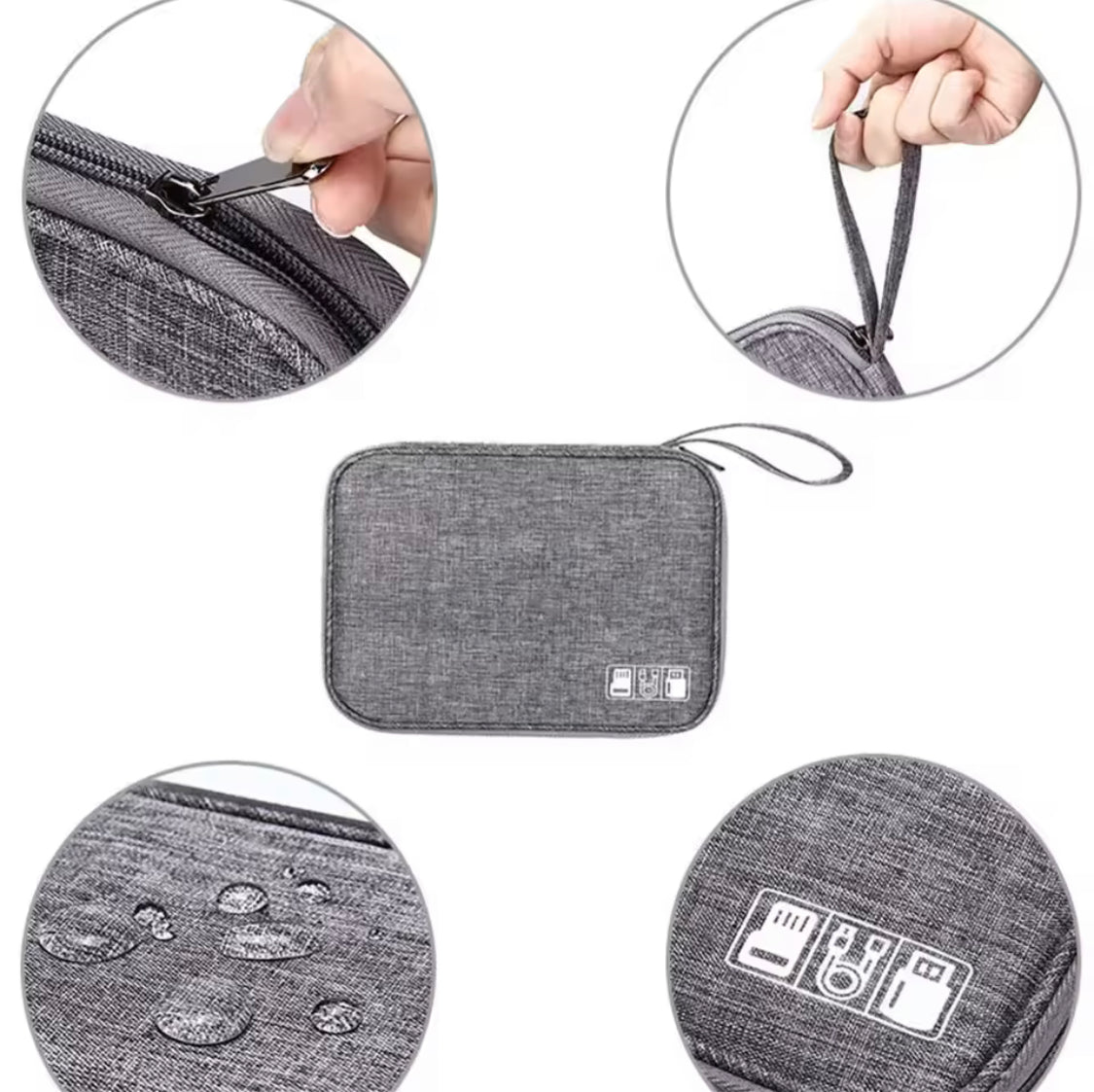 Multifunctional Cable Organizer Pouch, Travel Office Storage Bag, Electronic Accessories Storage Holder Bag