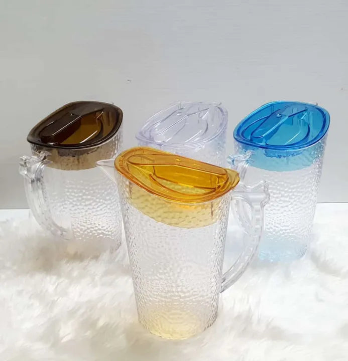 1000ml Transparent Sealed Water Jug, Ribbed Design Thermal Oil Jug, Multipurpose Oil Jug Dispenser, Large Capacity Water Container For Home