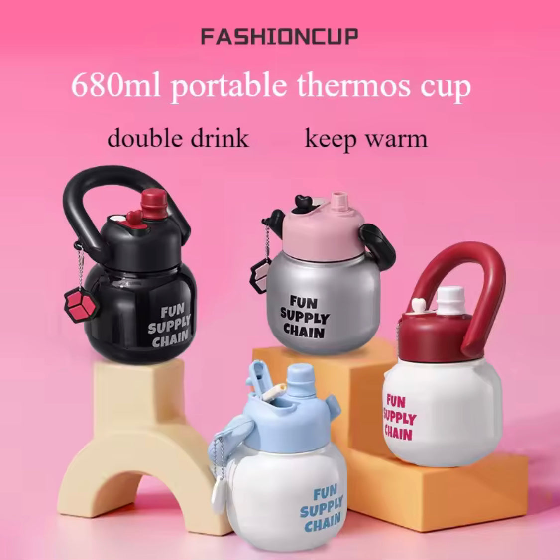 Cute Insulated Mini Water Cups, Stainless Steel Kids Water Bottle, Travel Friendly Kids Water Thermos, Kids Sports Water Bottle