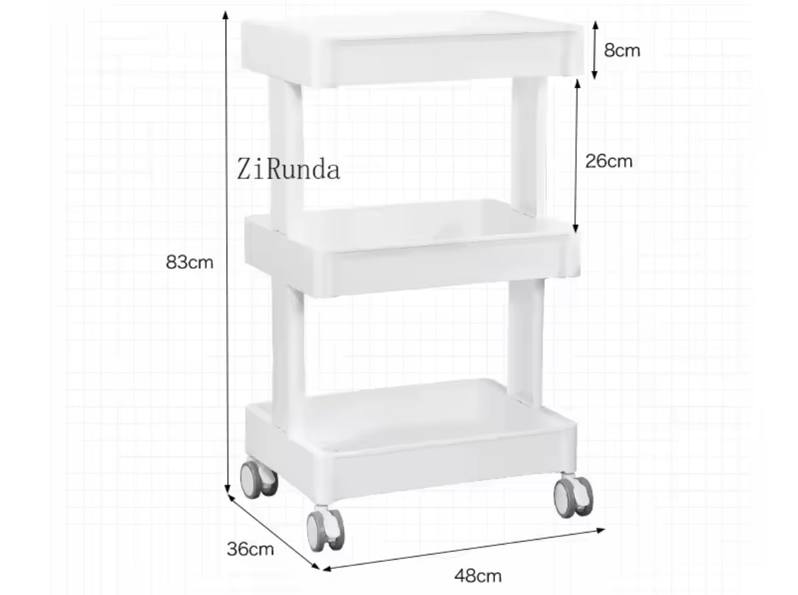 Three Layer Mobile Storage Rack, Multifunctional Storage Tool Cart, Multi Layer Sundries Storage Organizer, Movable Snack Storage Rack