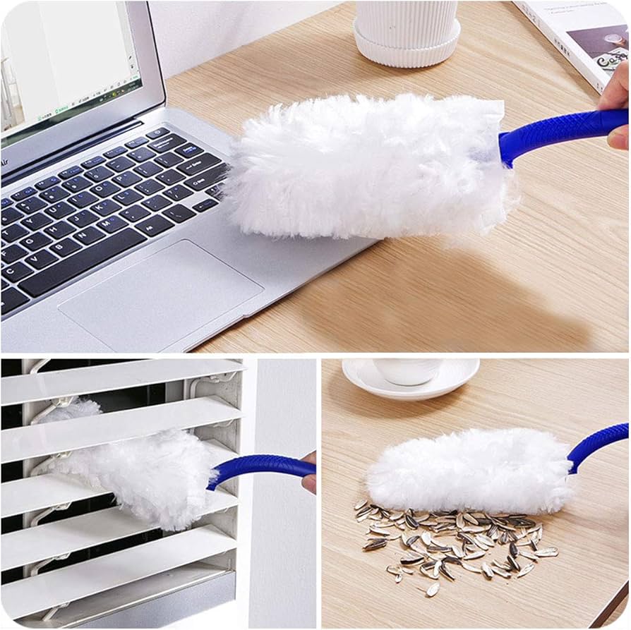 Dusting Brush With Disposable Electrostatic Absorbent, Disposable Dusters With Replace Heads Refills, Microfibre Duster Brush, Car Dust Brush