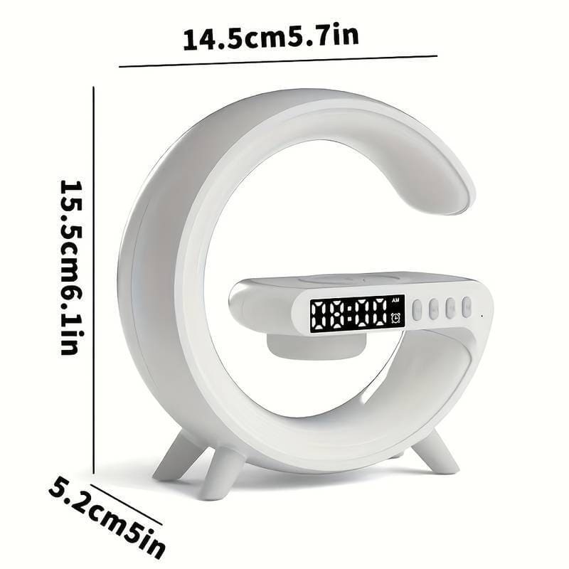 Mini Digital G Lamp, Multifunctional Wireless Charger Stand Alarm Clock Speaker, BT Speakers With Wireless Fast Charging, Mood Light Wireless Charger Lamp, LED Wireless Charging Speaker, Smart Intelligent LED Lamp, RGB Rhythm Smart Light Lamp