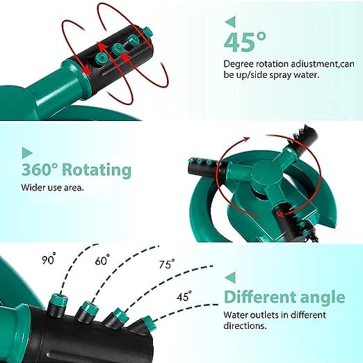 Garden Sprinkle, Automatic Garden Lawn Sprinklers, Multipurpose Yard Sprinklers for Plant Irrigation, 360 Degree Automatic Rotating Garden Water Spray, Water Saving Atomizing, Garden Irrigation Lawn Spray Head
