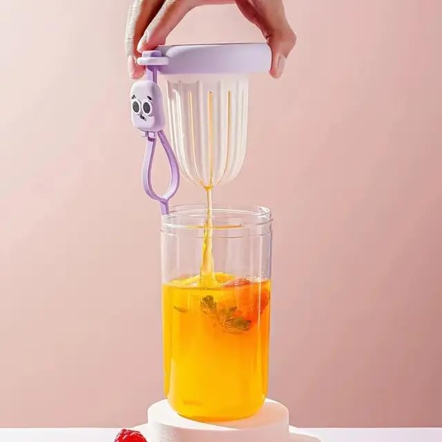 Funny Filter Straw Cup, 500ml Water Glasses With Fruit Tea Isolator Cup, Portable Tea Separation Cold Extract Water Cup