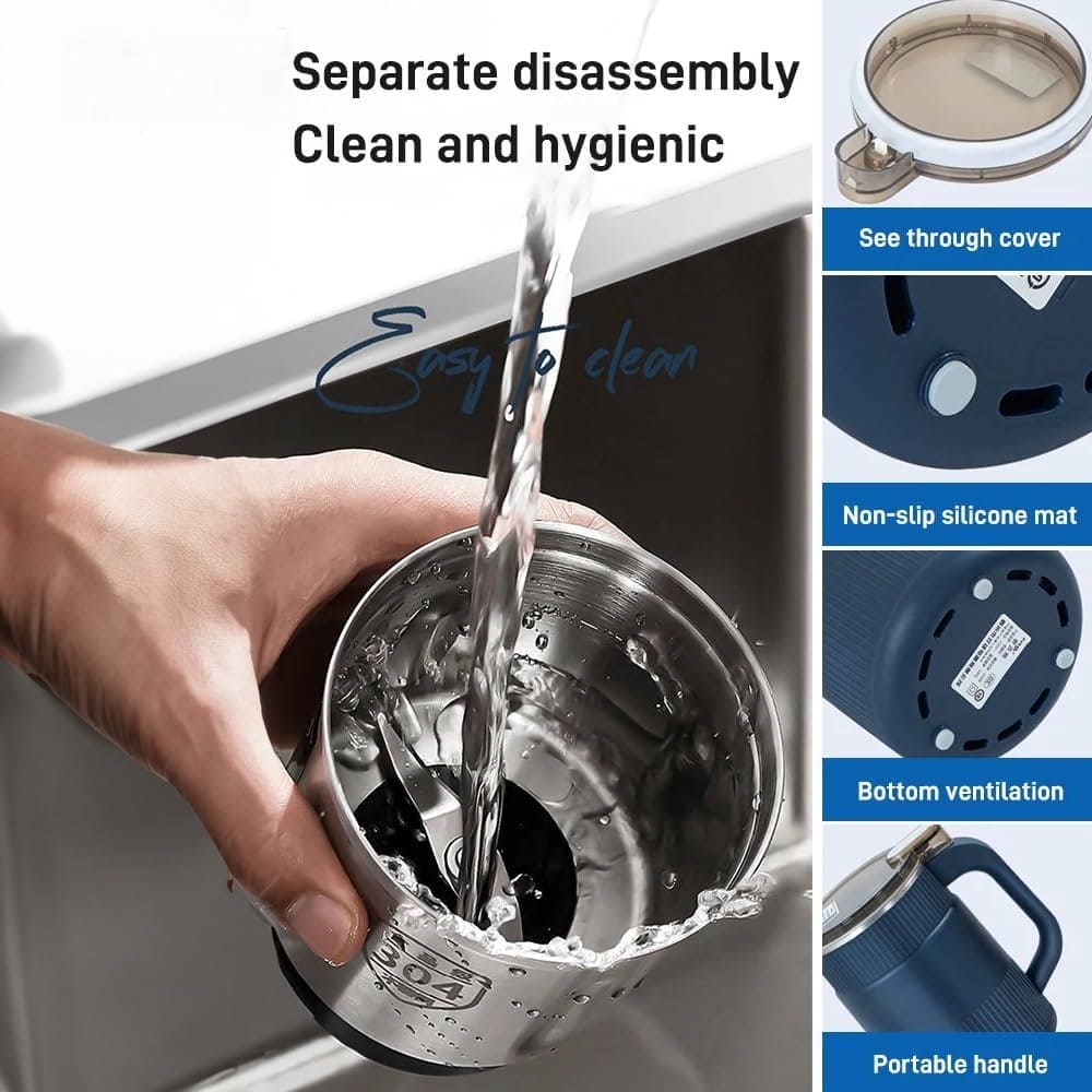 Dry Chilli Grinder, Household Powder Grinding Machine, Electric Grain Crushing Mill, Multifunctional Ultra Fine Grinder, Kitchen Cereal Nuts Beans Spices Flour Powder Polishing Device, Portable Grain Dry Mill Food Bean Grinder