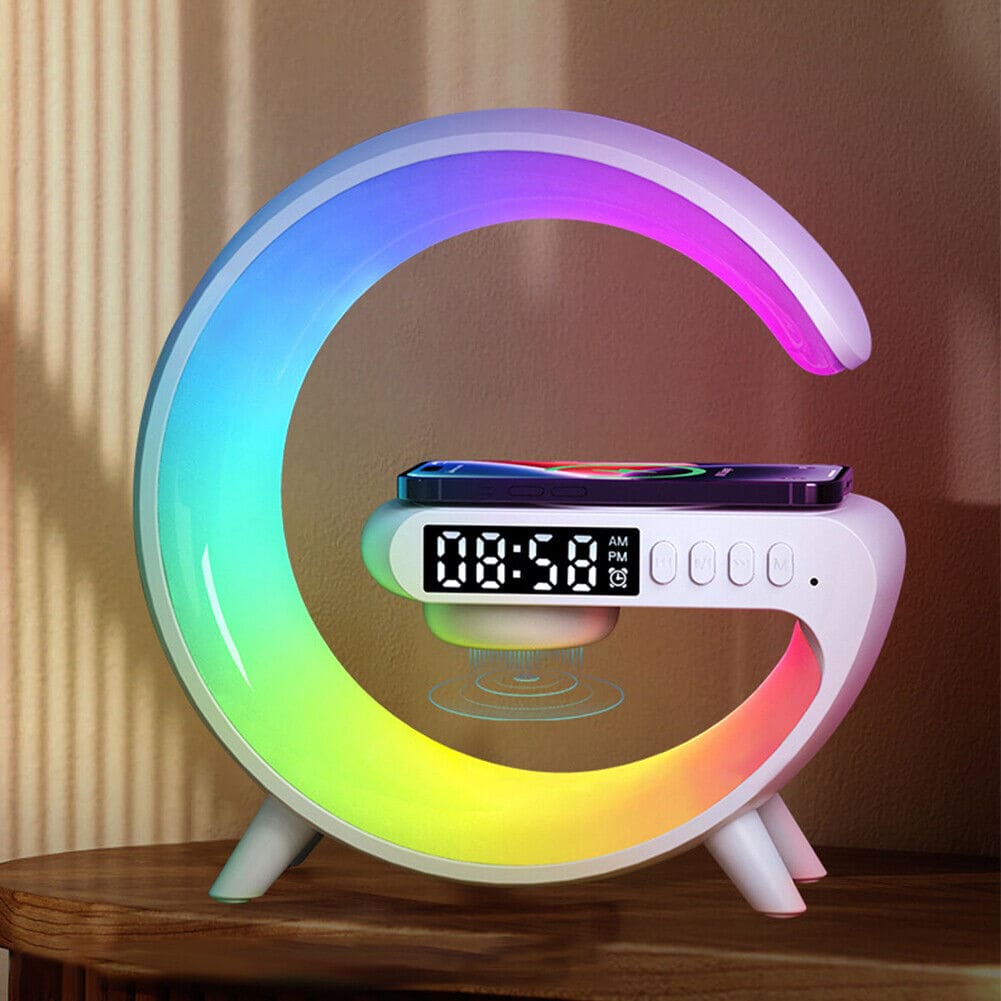 Mini Digital G Lamp, Multifunctional Wireless Charger Stand Alarm