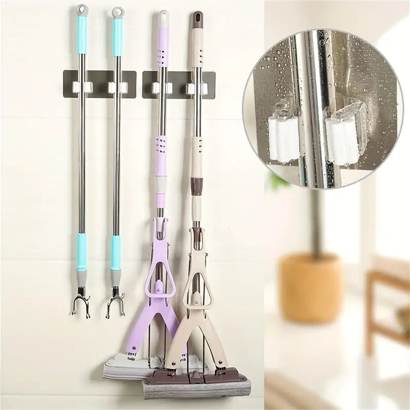 Brush Broom Hanger Hook, Super Anti Slip Utility Hooks, Home Storage Rack, Bathroom Suction Hanging Pipe Hooks, Wall Mounted Mop Organizer Holder, Multipurpose Wall Hook