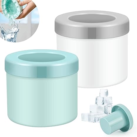Mini Silicone Ice Bucket, Squishy Ice Cube Bucket, Quickly Freeze Silicone Ice Maker Ice Cup, Cylinder Ice Tray, Easy Release Press Type Ice Grid for Home Camping Travel, 3D Cylinder Silicone Ice Cube Tray, Decompress Ice Lattice