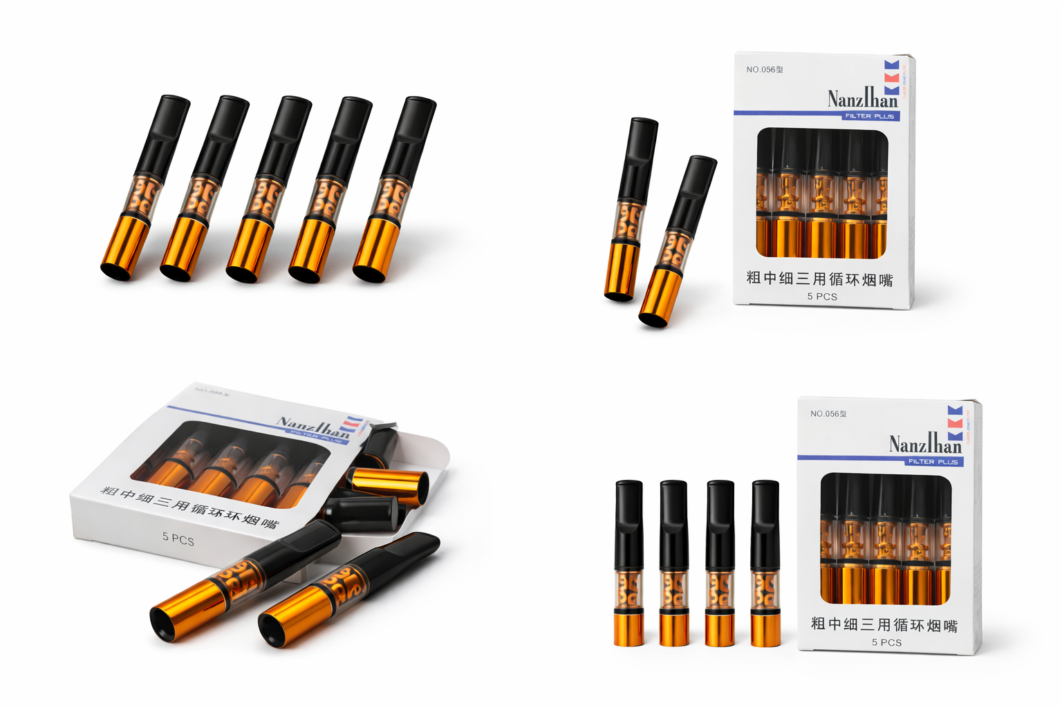 5pcs Reusable Smoking Cigarette Holder, Handheld Cigarette Filter Holder, Recycling Smoking Accessories