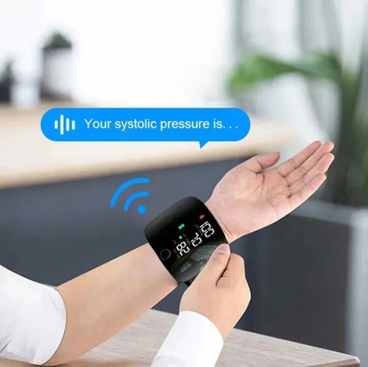 Adjustable Wrist Blood Pressure Monitor with LCD Display, Automatic Wrist BP Machine With Voice Broadcast