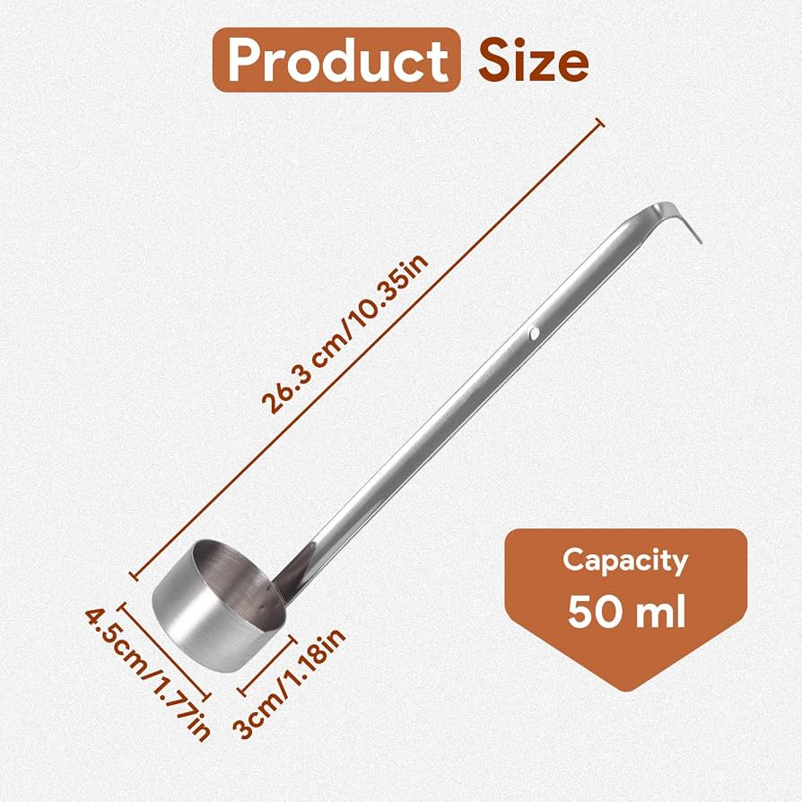 Long Handle Stainless Steel Sauce Ladle, Multipurpose Stainless Steel Serving Scoop, Stainless Steel Deep Cup Ladle