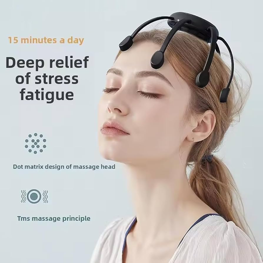 360° Rotating Octopus Head Massager, Electric Scalp Massager with 5 Modes, Rechargeable Cordless Scalp Massager, Deep Relaxation Head Massager