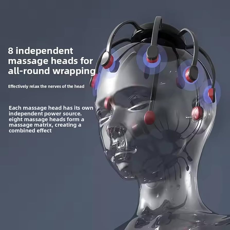 360° Rotating Octopus Head Massager, Electric Scalp Massager with 5 Modes, Rechargeable Cordless Scalp Massager, Deep Relaxation Head Massager