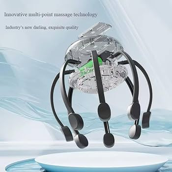 360° Rotating Octopus Head Massager, Electric Scalp Massager with 5 Modes, Rechargeable Cordless Scalp Massager, Deep Relaxation Head Massager