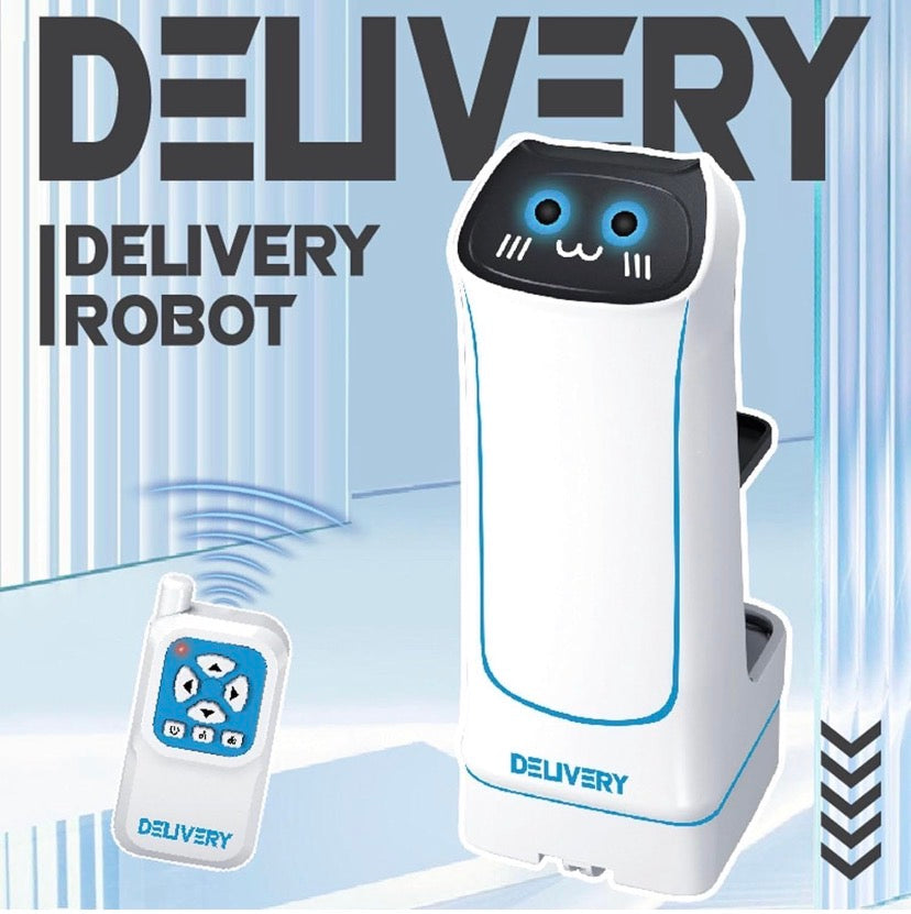 Smart Automatic Food Delivery Robot with Remote Control, Automatic Food & Beverage Serving Assistant, Robotic Waiter for Home and Office