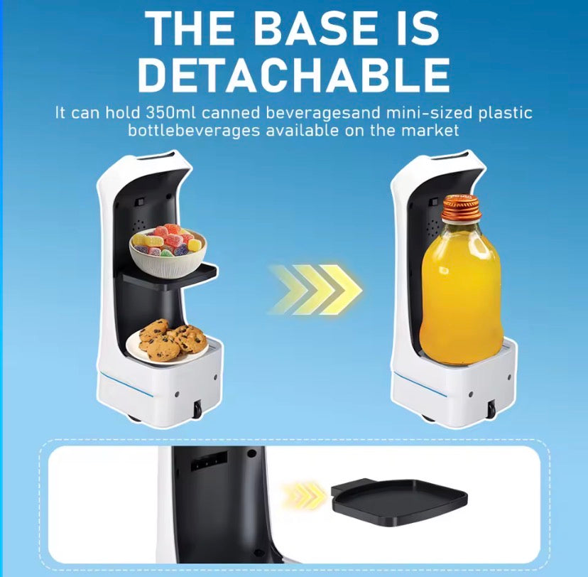 Smart Automatic Food Delivery Robot with Remote Control, Automatic Food & Beverage Serving Assistant, Robotic Waiter for Home and Office