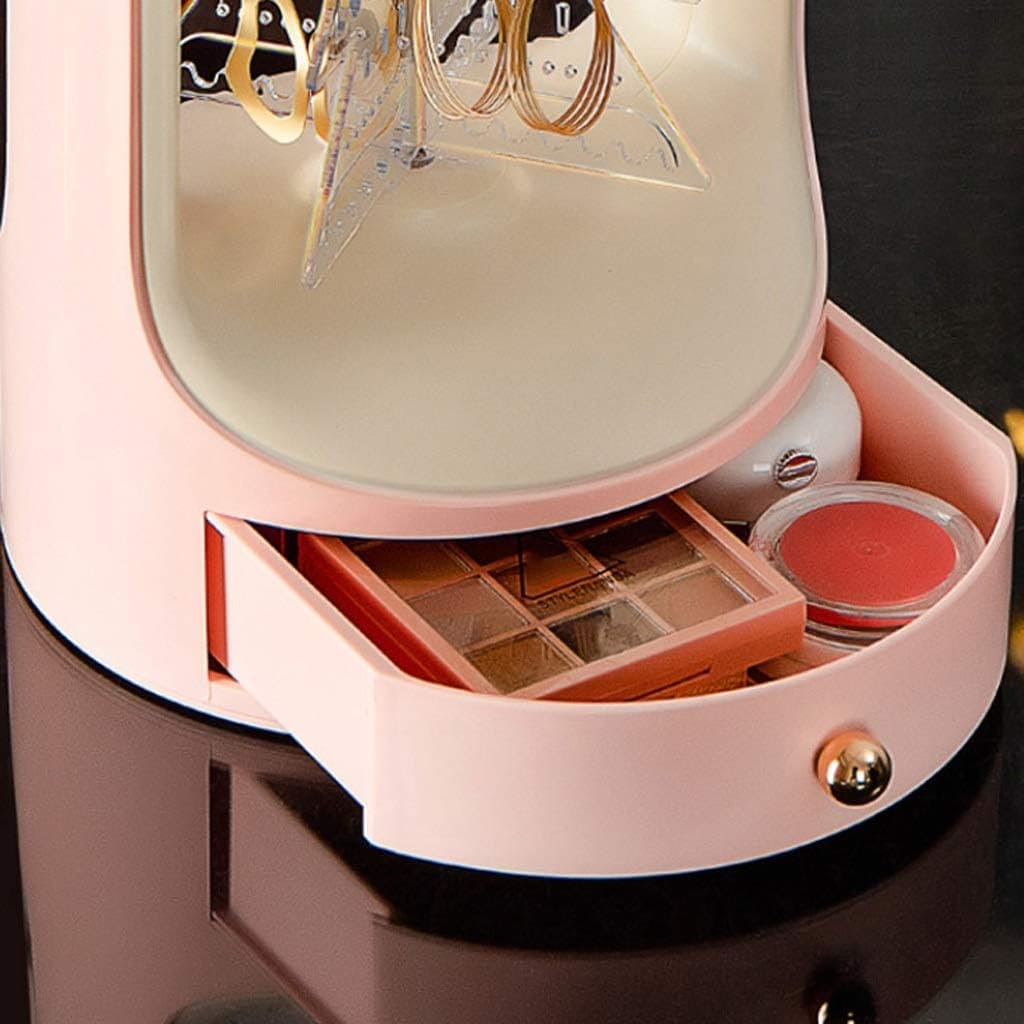 Christmas Tree Drawer Jewellery Organizer,  3 Layer Rotating Jewelry Tower, Tree Antler Shape Ring Earring Necklace Display Container, Multilayer Transparent Rotary Jewelry Box, Moon Light Exquisite Jewellery Necklace Rack