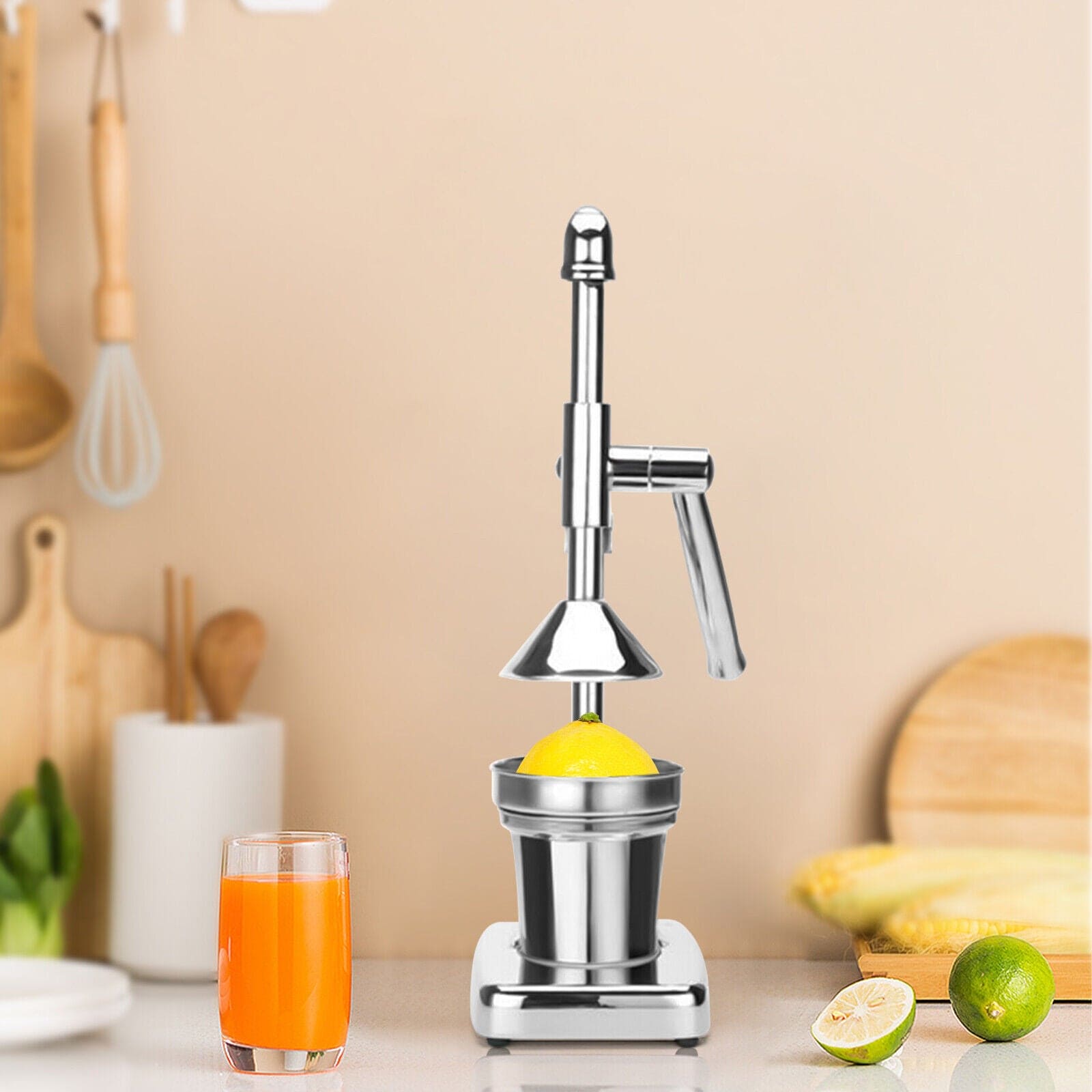 Manual Citrus Juicer, Squeezer for Fresh Fruit Juice, Hand Citrus Fruit Juice Machine, Stainless Steel Fruit Juice Squeezer