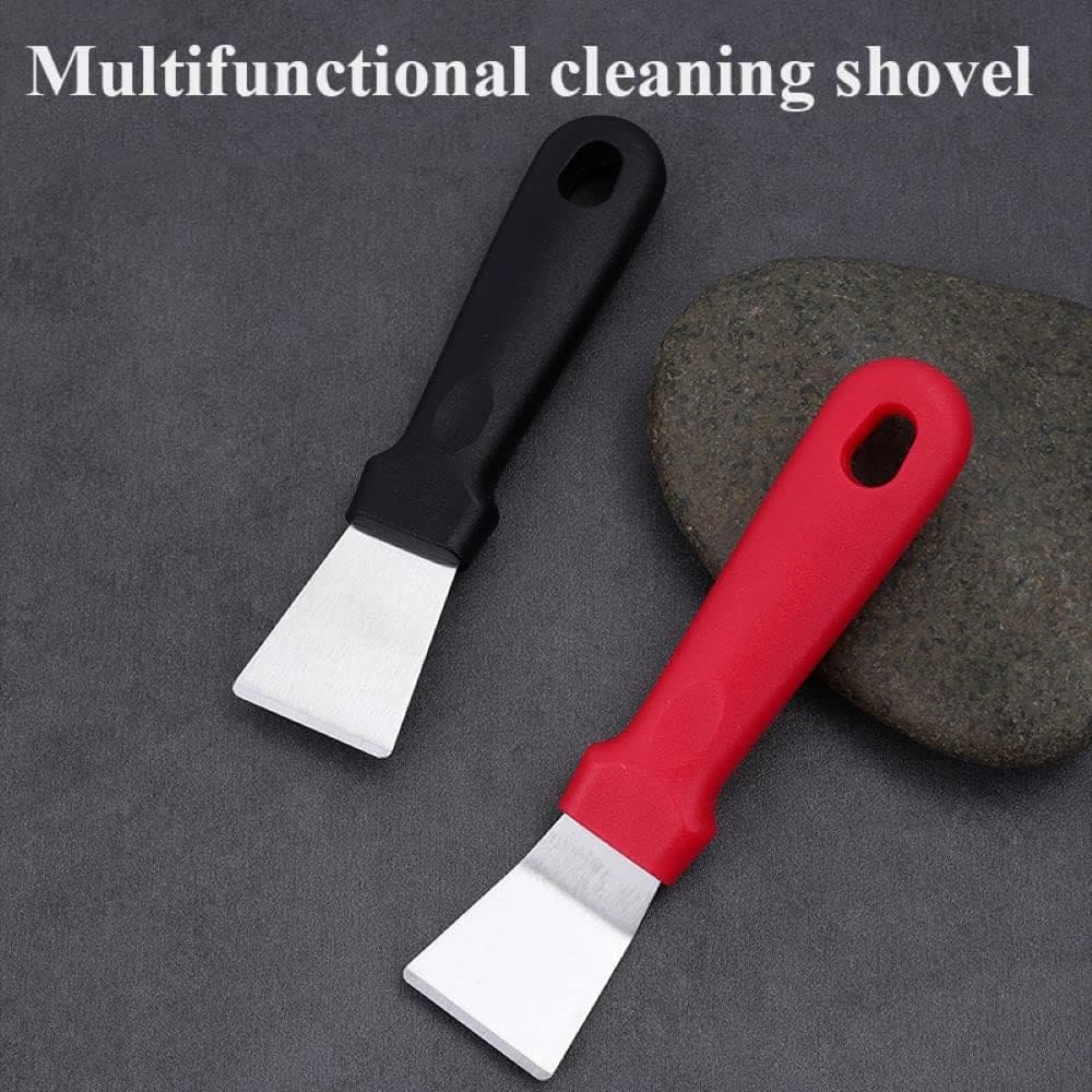 Kitchen Stove Cleaning Kit, Long Handle Kitchen Dirt Removing Tools, Oil Stain Removal, Multifunctional Dead End Cleaning Brush, Kitchen Copper Wire Brush Spatula for Kitchen, Bathroom
