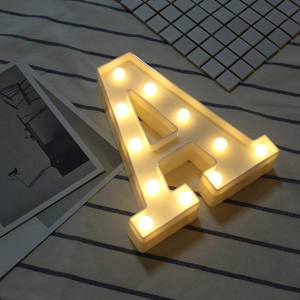 White Led Alphabets Letters, Alphabet Led Letter Lights, A To Z Light Up Letters Sign Night Light