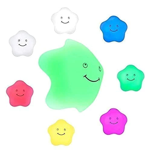 Smiling Baby Night Light, Colorful Slap Light, Silicon Star LED Lamp, Multicolor Silicon Touch Sensor Tap Light, Baby Kids Bedside Night Light, Rechargeable Soft Silicone Star LED Lamp Light