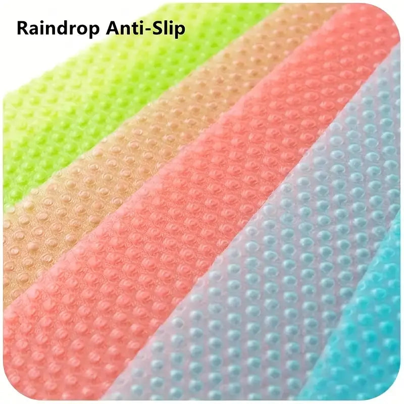 Silicone Fridge Liner, Multifunctional Refrigerator Mat, Anti Frost Waterproof Pad, Non Adhesive Kitchen Drawer and Cabinet Liner EVA Fridge Mats for Shelf, Washable Liners for Home Kitchen