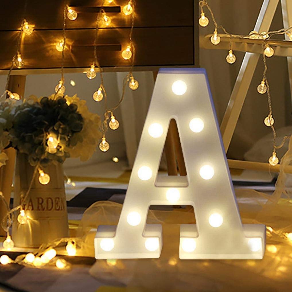 White Led Alphabets Letters, Alphabet Led Letter Lights, A To Z Light Up Letters Sign Night Light