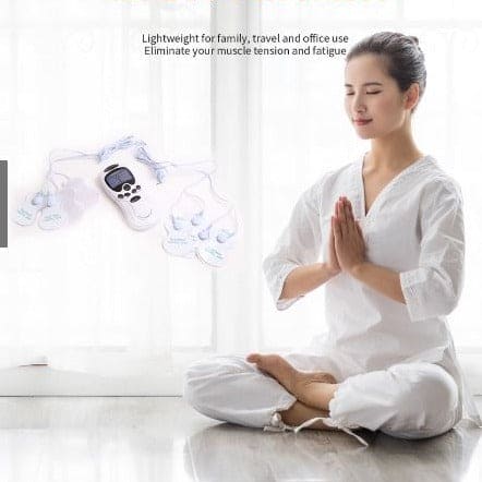 Digital Therapy Handheld Massager, Electric Tens Unit Device, Electric Meridian Body Massager, Ems Acupuncture Face Body Massager, 4 Mode Electric Muscle Stimulator, Dual Output Body Massager, Anti Cellulite Electric Body Massager