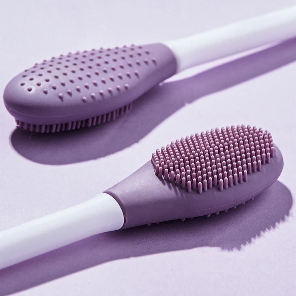 Double Head Silicon Facial Brush, Silicon Facial Massage Cleaning Brush, DIY Mud Film Scraper Facial Care Tool, Face Mask Clay Mask Applicator, Exfoliating Skin Care Home Makeup Tools