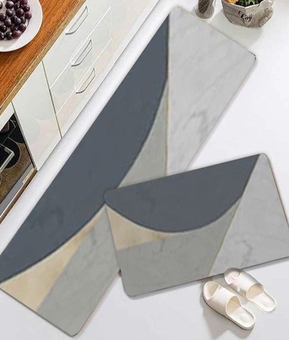 Set Of 2 Kitchen Floor Mat, Non-slip Kitchen Carpet, Kitchen Mat Bedroom Long Rug, Anti Slip Floor Mat, Modern Kitchen Mate