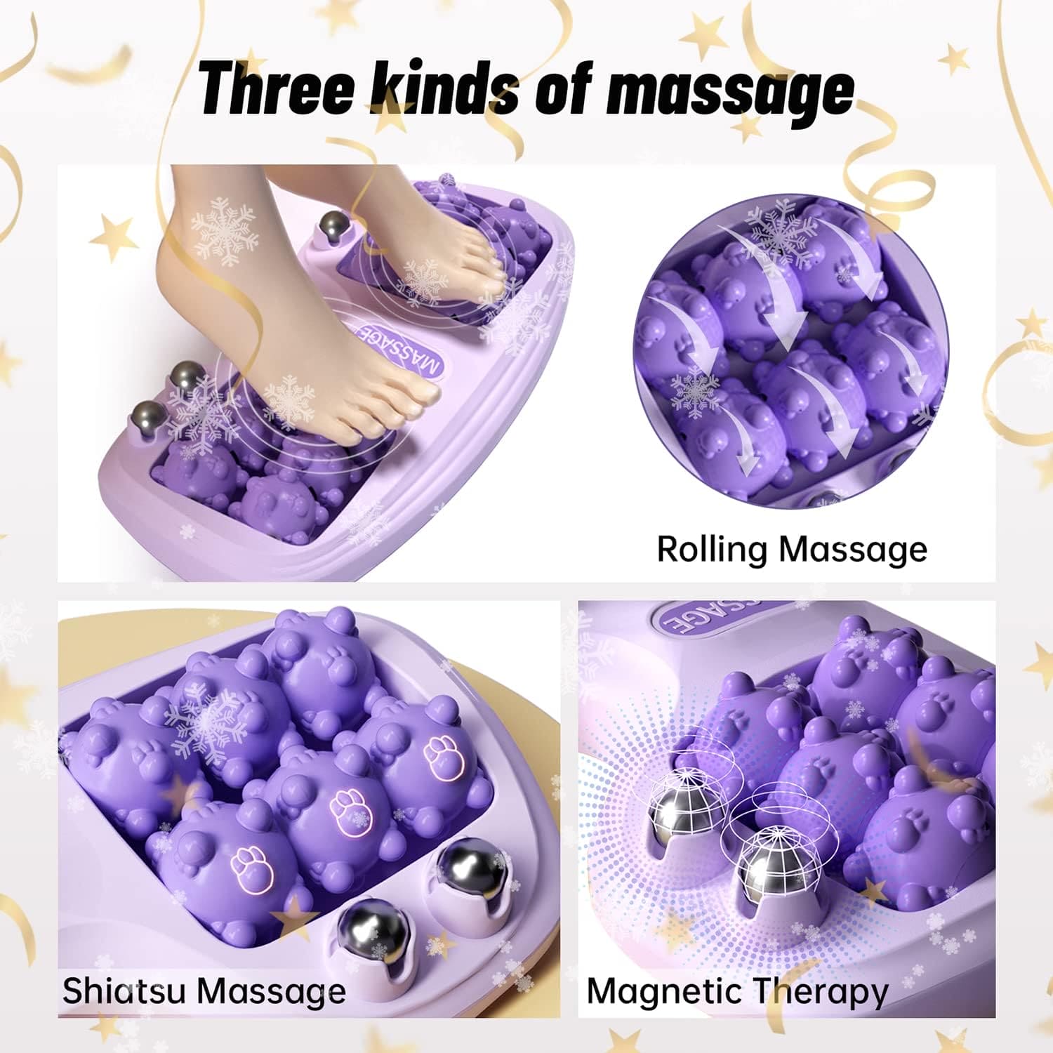 Foot Massager Roller, Home Leg Point Bead Roller Massager, Heel Foot Arch Pain Reflexology Massager, Yoga Fitness Training Muscle Relaxation Therapy Massager, Powerful Natural Stone Acupoint Foot Massager