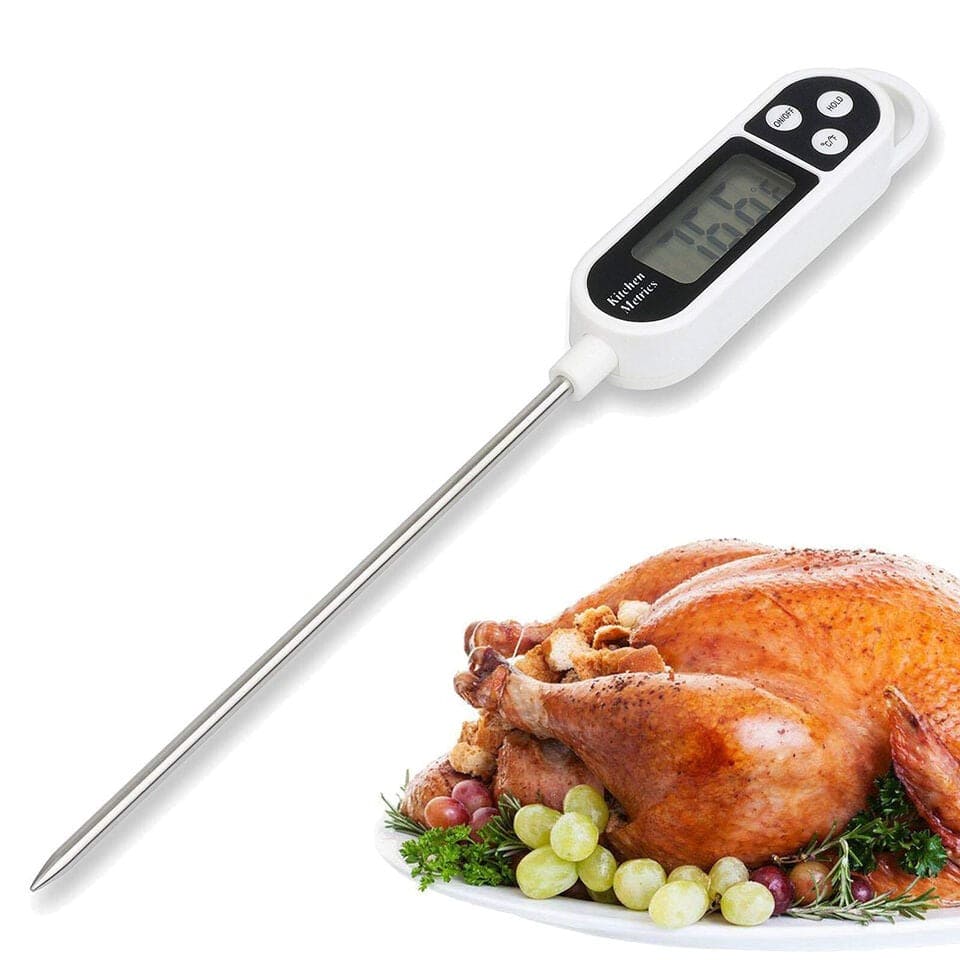 Pen Shape Digital Food Thermometer, Food Probe Digital Cooking Thermometer, Instant Read Digital Thermometer, Cooking Temperature Measure Probe Tool, Stainless Steel Probe