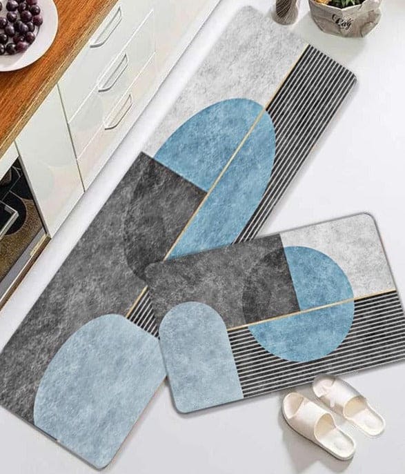 Set Of 2 Kitchen Floor Mat, Non-slip Kitchen Carpet, Kitchen Mat Bedroom Long Rug, Anti Slip Floor Mat, Modern Kitchen Mate