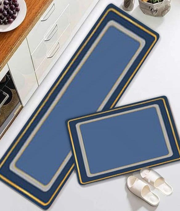 Set Of 2 Kitchen Floor Mat, Non-slip Kitchen Carpet, Kitchen Mat Bedroom Long Rug, Anti Slip Floor Mat, Modern Kitchen Mate