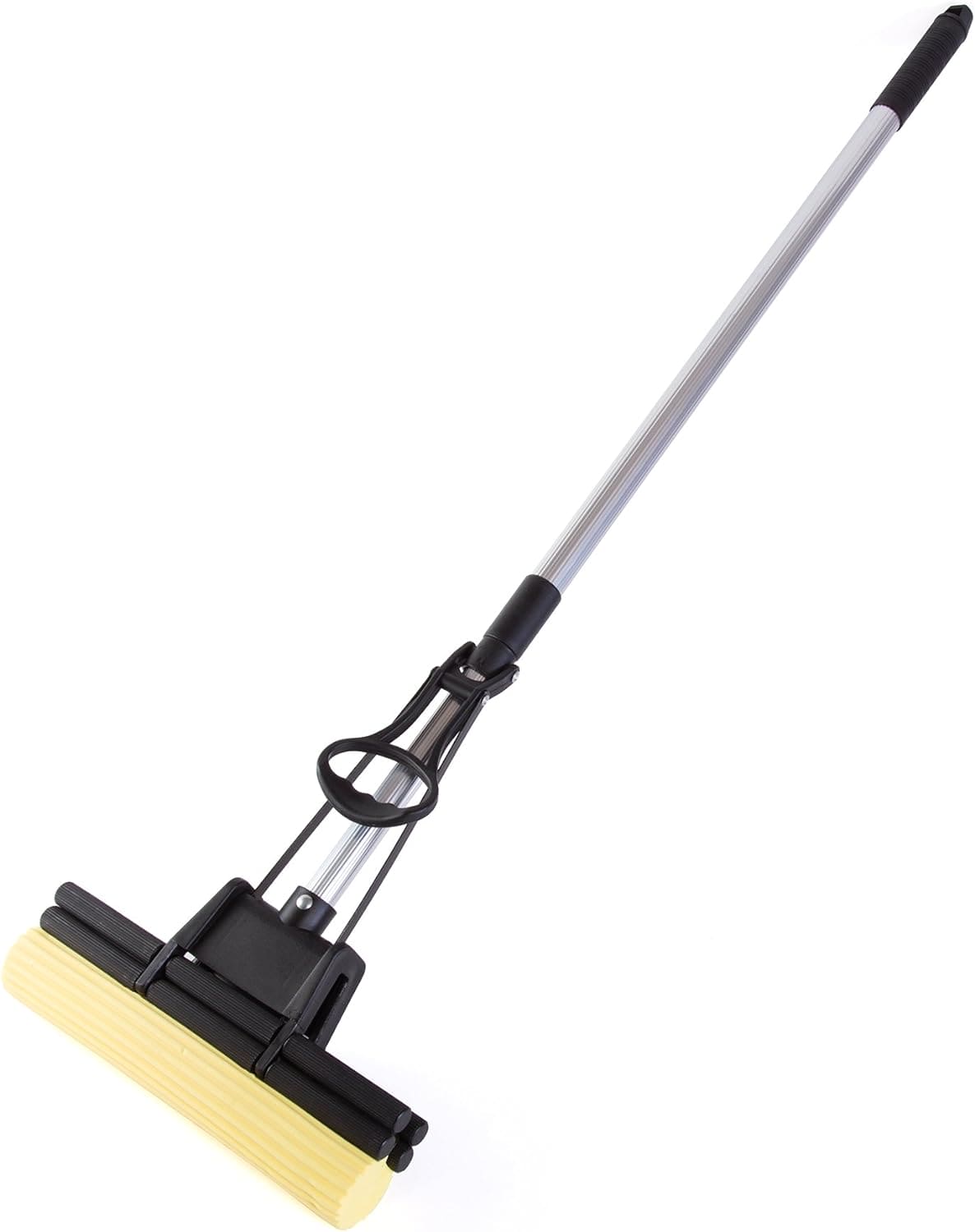 Foamic Sponge Squeezy Mop, Double Roller Sponge Foam Mop, Telescopic Folding Type Mop, Floor Cleaning Squeeze Mop, Telescopic Handle Squeegee Absorber Sponge, Home Floor Kitchen Living Room Bathroom Cleaning Tools